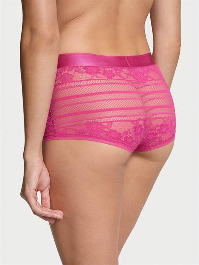 Logolu Dantelli Boyshort Külot