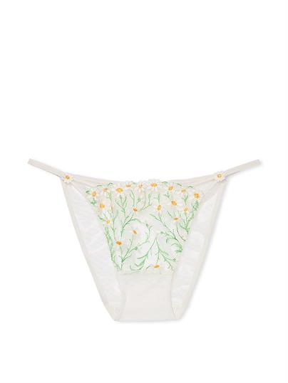 Papatya İşlemeli String Bikini Külot