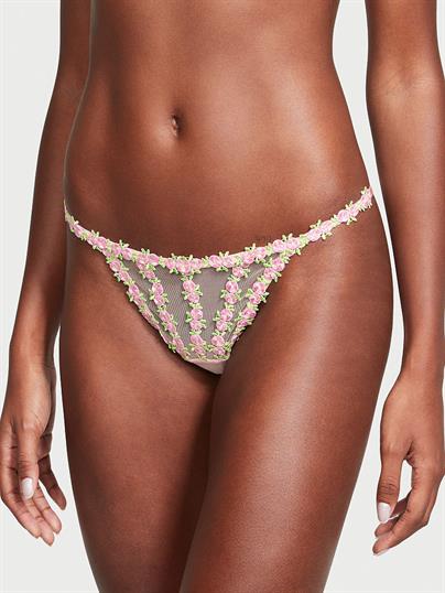 Rosebud İşlemeli String Bikini Külot
