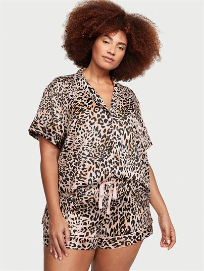 Saten Kısa Pijama Takımı