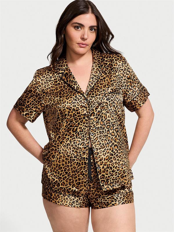 Saten Kısa Pijama Takımı