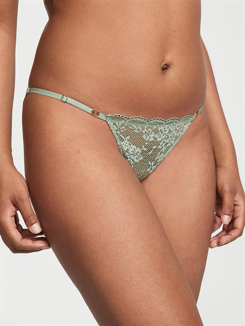 Ayarlanabilir Askılı Dantel V-String Külot