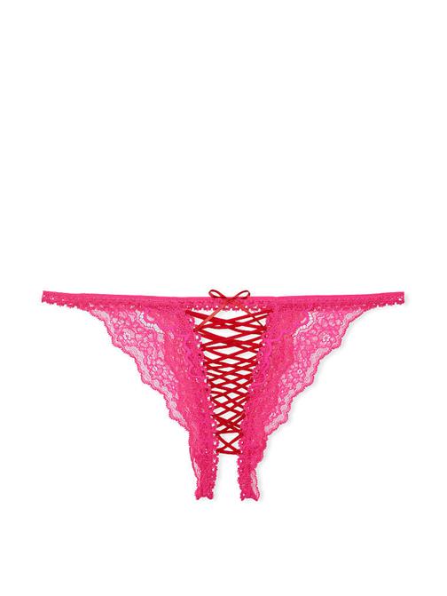 Bağcıklı Crotchless String Bikini Külot