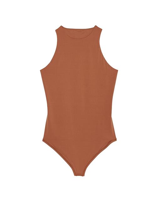 Base Dik Yaka Esnek Bodysuit