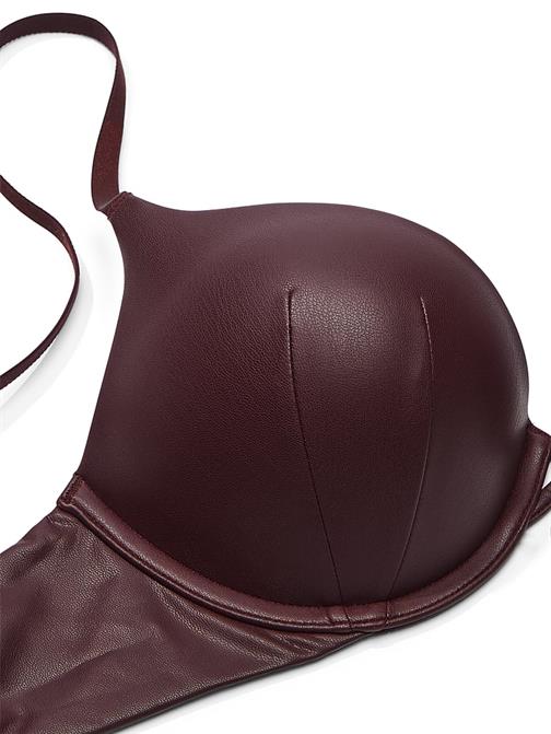 Bombshell 2 Beden Büyük Gösteren Deri Görünümlü Push-Up Sütyen