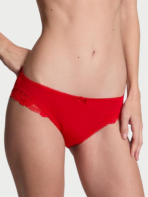 Esnek Pamuklu Dantel Kenarlı Bikini Külot