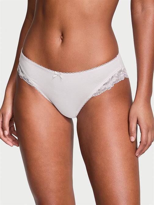 Esnek Pamuklu Dantel Kenarlı Bikini Külot