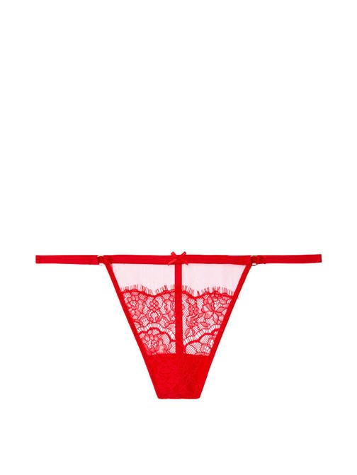 File ve Dantelli V-String Külot