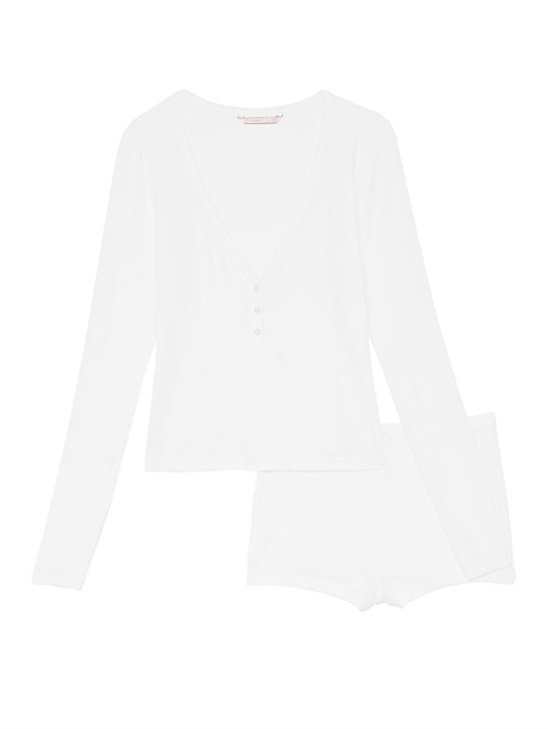 Fitilli Henley Kısa Pijama Takımı
