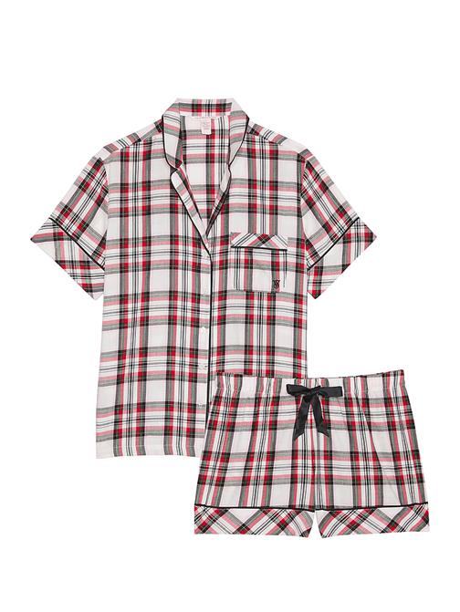 Flannel Şortlu Pijama Takımı