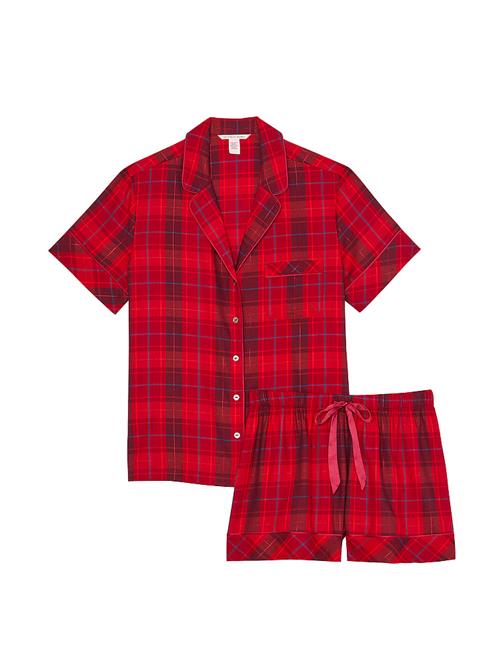 Flannel Şortlu Pijama Takımı