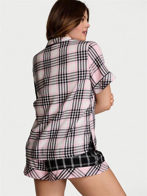 Flannel Şortlu Pijama Takımı