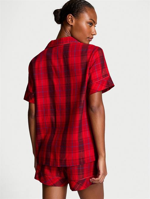 Flannel Şortlu Pijama Takımı