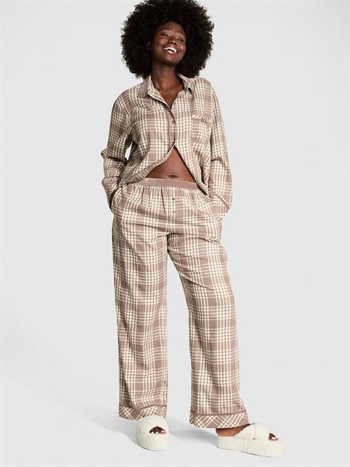 Flannel Uzun Pijama Takımı