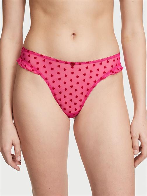 Fun & Flirty Dantelli Derin Bacak Kesimli Scoop Tanga