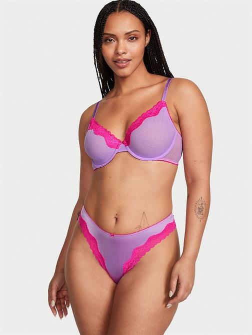 Fun & Flirty Dantelli Derin Bacak Kesimli Scoop Tanga