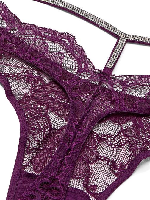 Işıltılı Askılı Cut Out Detaylı Tanga