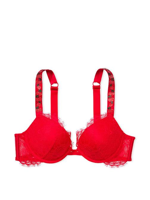 Işıltılı Askılı Dantel Push-Up Sütyen