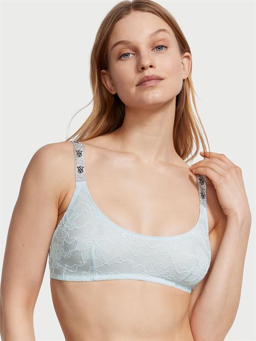 Işıltılı Askılı Dantelli Scoop Bralet