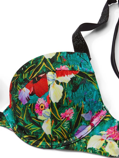 Işıltılı Askılı Sexy Tee Push-Up Bikini Üstü