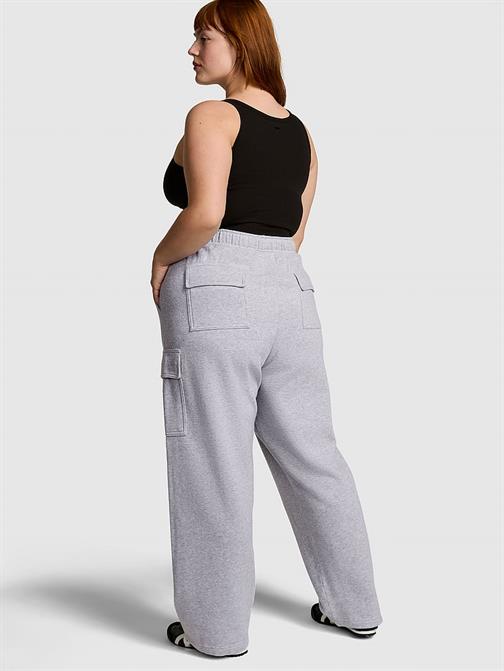 Ivy Fleece Düz Paça Kargo Eşofman Altı