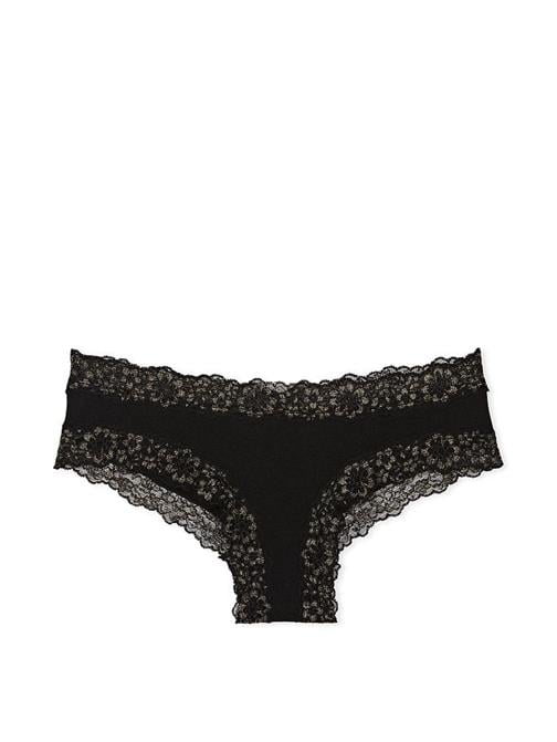 Kenarları Dantelli Işıltılı Pamuklu Cheeky Külot