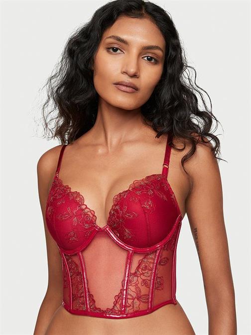 Midnight Affair İşlemeli Push-Up Korse Büstiyer
