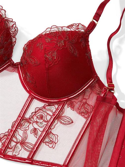Midnight Affair İşlemeli Push-Up Korse Büstiyer