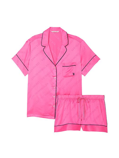 Saten Kısa Pijama Takımı