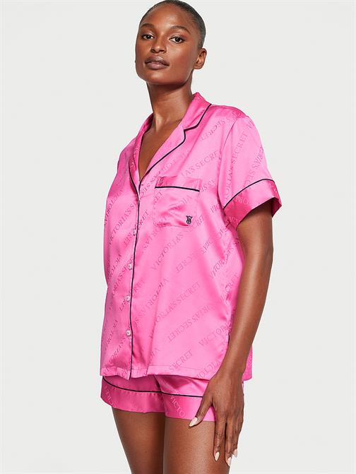 Saten Kısa Pijama Takımı