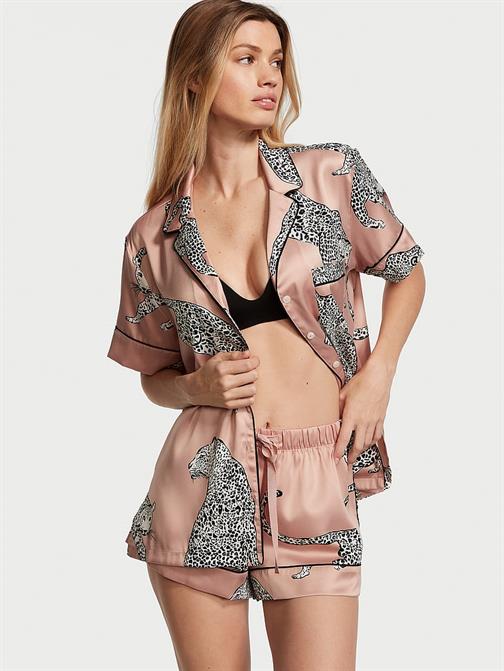 Saten Kısa Pijama Takımı