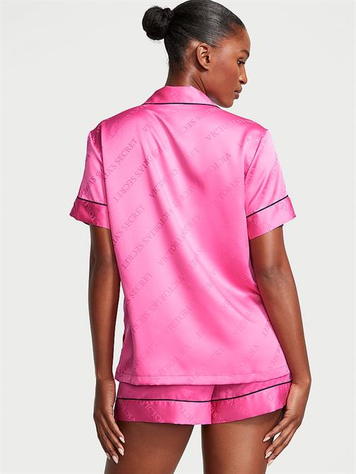 Saten Kısa Pijama Takımı