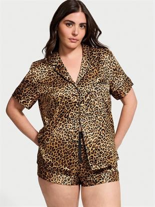 Saten Kısa Pijama Takımı