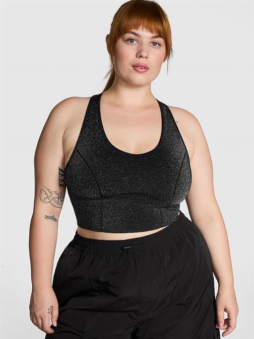 Seamless Işıltılı Dekolteli Racerback Sporcu Sütyeni