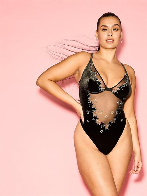 Starstruck Süslemeli Kadife Body