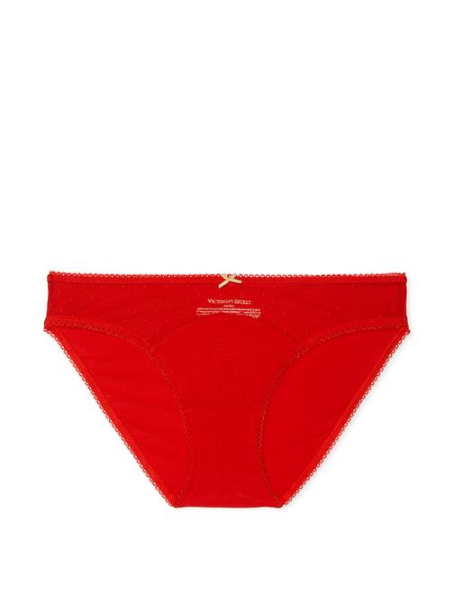 Tül Pamuklu Puantiyeli Bikini Külot