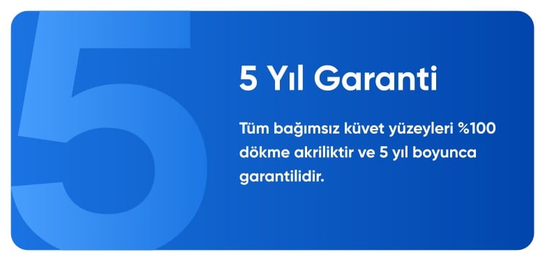 Bağımsız Küvet 5 Yıl Garanti