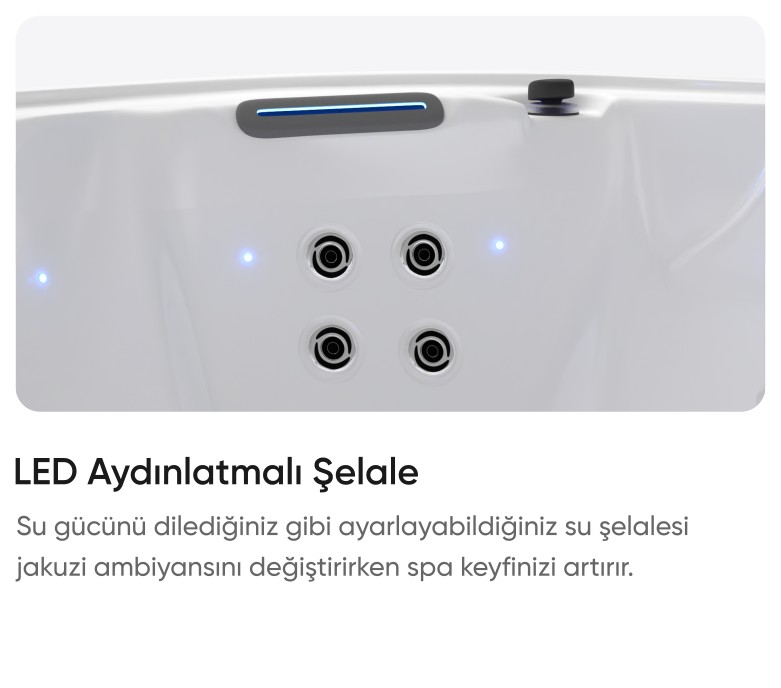 LED Aydınlatmalı Jakuzi Şelalesi