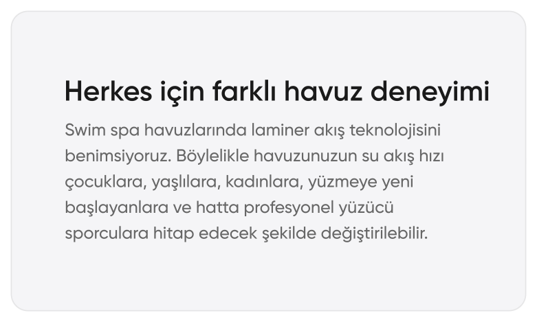Swim spa havuzu