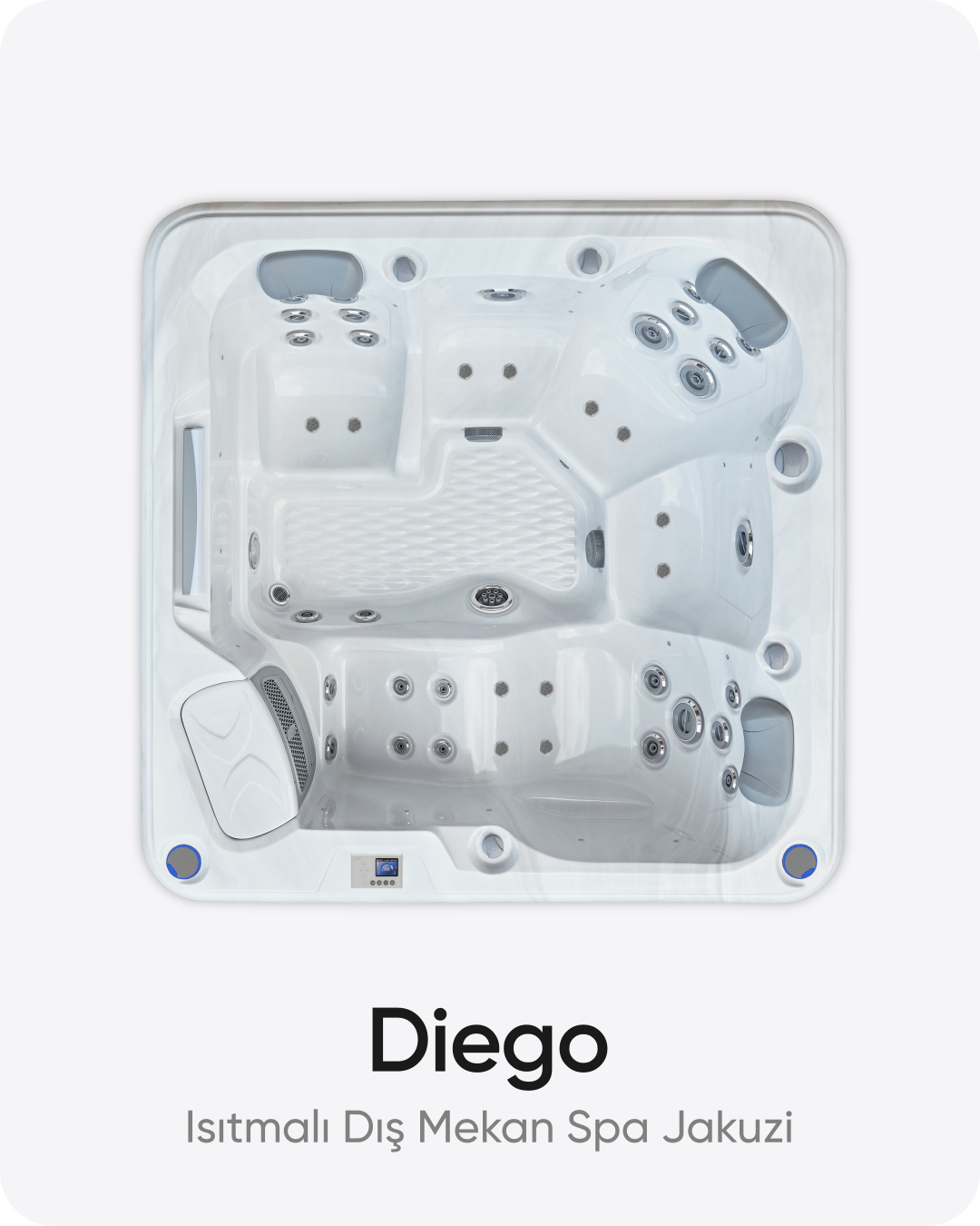 Diego 5 Kişilik Isıtmalı Dış Mekan Spa Jakuzi 213x213x90 cm