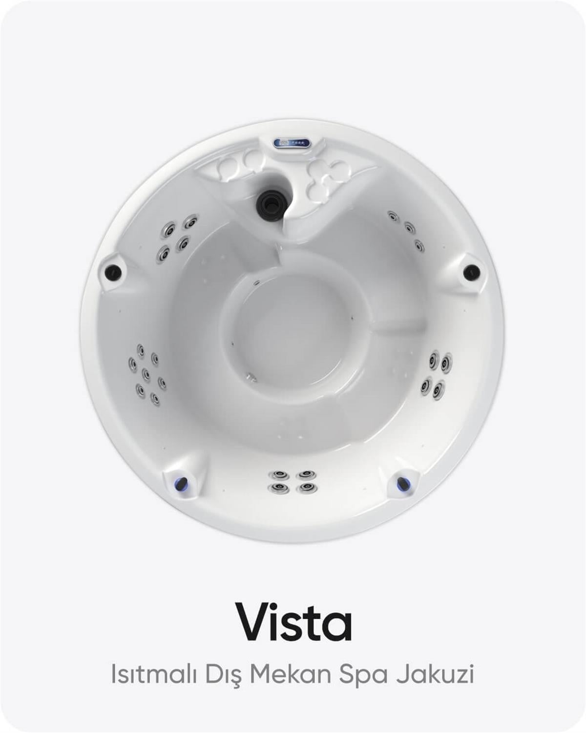 Dış Mekan Yuvarlak Isıtmalı 5 Kişilik Bahçe ve Teras Spa Jakuzi Q210x95 (h) cm