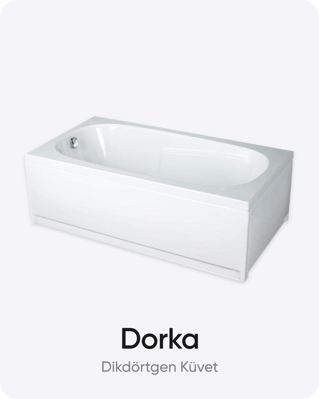 Dorka Dikdörtgen Dökme Akrilik Küvet