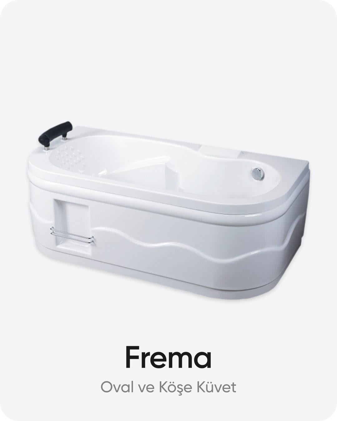 Frema Oval ve Köşe Dökme Akrilik Küvet 160x80x60 cm