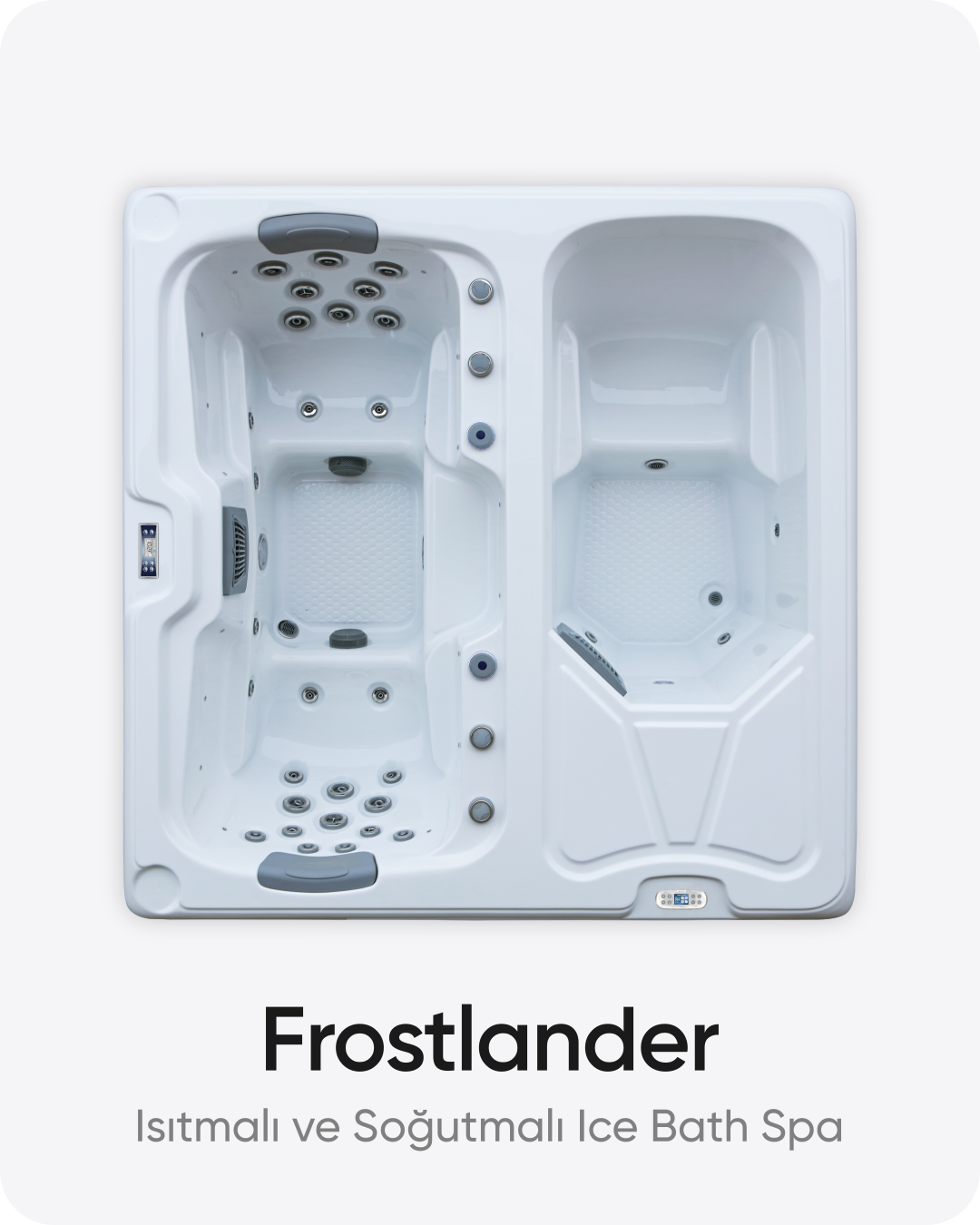 Frostlander Isıtmalı ve Soğutmalı Ice Bath - Cold Plunge - Spa Havuzu 220x220x90 cm