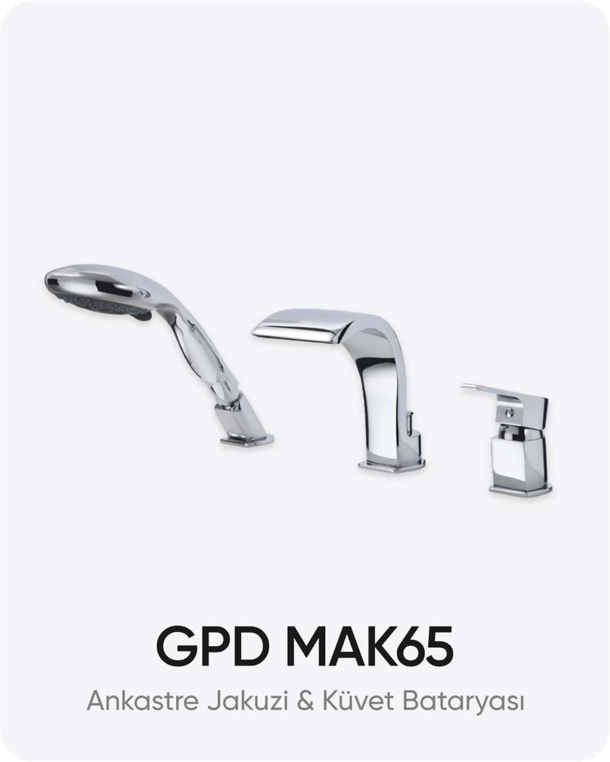 GPD MAK65 Ankastre Jakuzi & Küvet Bataryası (3 Delikli)