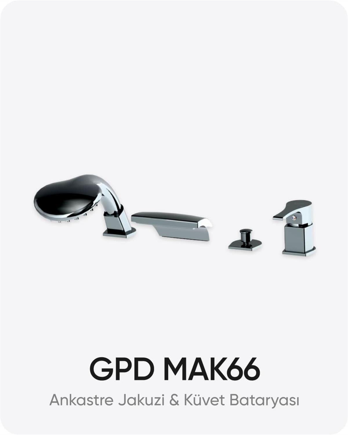 GPD MAK66 Ankastre Jakuzi & Küvet Bataryası (4 Delikli)