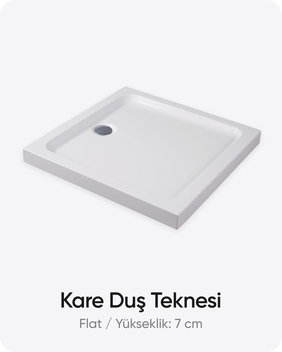 Kare Akrilik Duş Teknesi