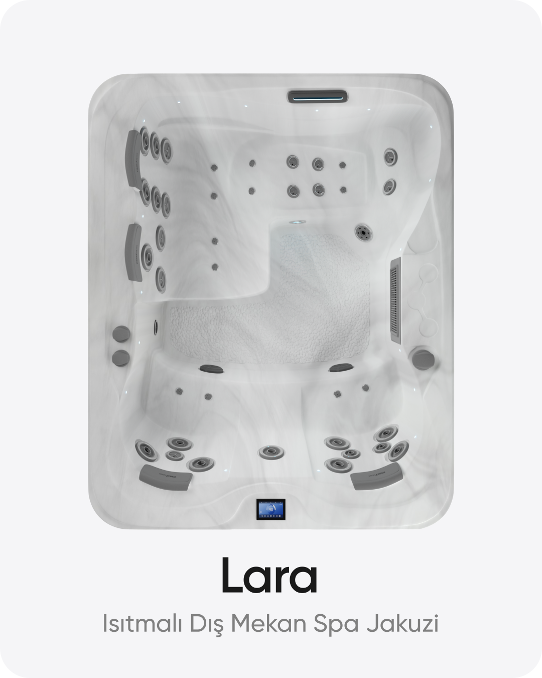 Lara 5 Kişilik Isıtmalı Dış Mekan Spa Jakuzi 225x180x80 cm