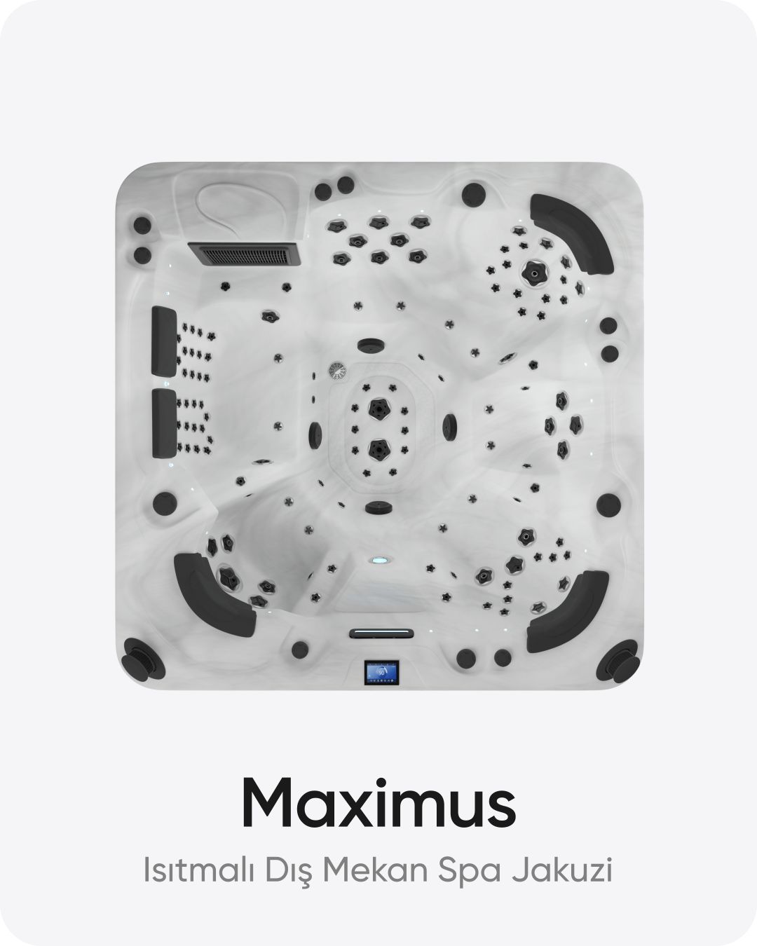 Maximus 7 Kişilik Isıtmalı Dış Mekan Spa Jakuzi 220x220x93 cm