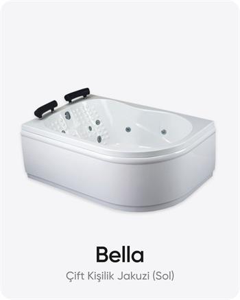 150X100X60 (h) cm Çift Kişilik Dökme Akrilik Asimetrik Jakuzi / Küvet Sol